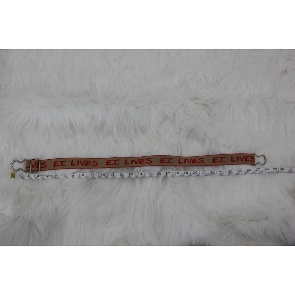 1980's RARE Vintage E.T. Lives Extra Terrestrial Adjustable Tan Red Belt Movie